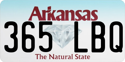 AR license plate 365LBQ