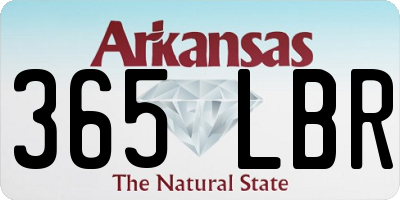 AR license plate 365LBR