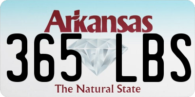 AR license plate 365LBS