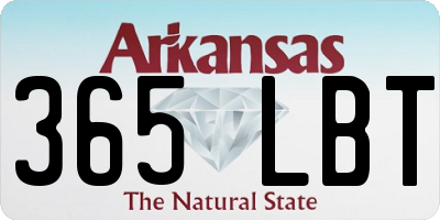 AR license plate 365LBT