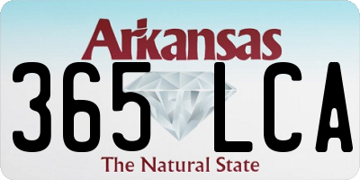AR license plate 365LCA