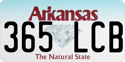 AR license plate 365LCB