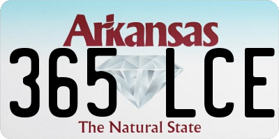 AR license plate 365LCE