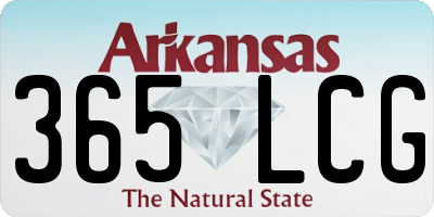 AR license plate 365LCG