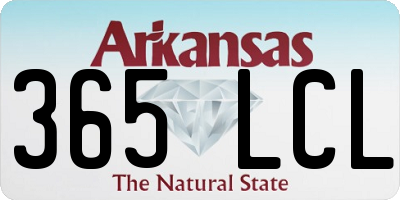 AR license plate 365LCL