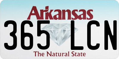 AR license plate 365LCN