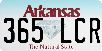 AR license plate 365LCR
