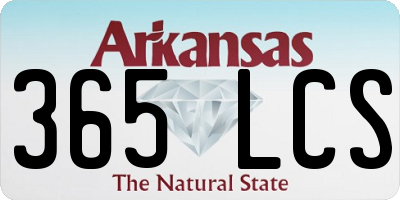 AR license plate 365LCS