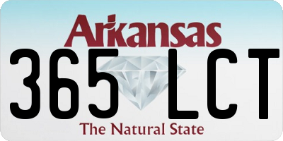 AR license plate 365LCT