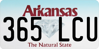 AR license plate 365LCU