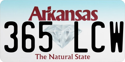 AR license plate 365LCW