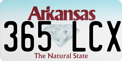 AR license plate 365LCX