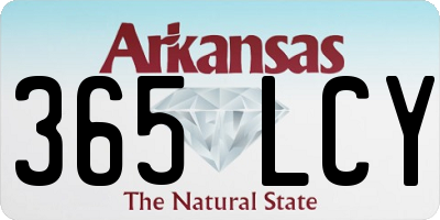 AR license plate 365LCY