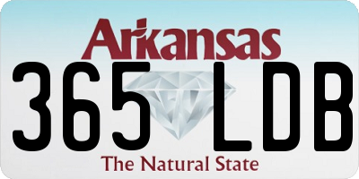 AR license plate 365LDB