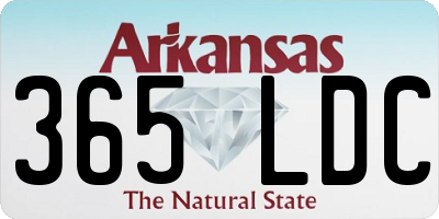 AR license plate 365LDC