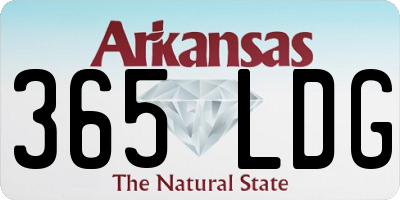 AR license plate 365LDG