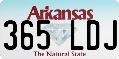 AR license plate 365LDJ