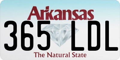 AR license plate 365LDL