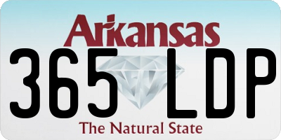 AR license plate 365LDP