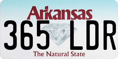 AR license plate 365LDR