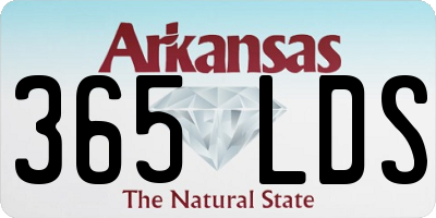 AR license plate 365LDS