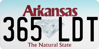 AR license plate 365LDT