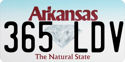 AR license plate 365LDV