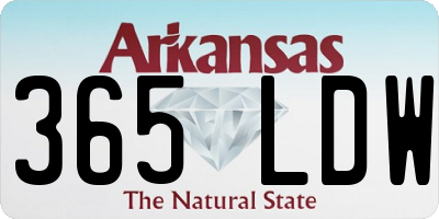 AR license plate 365LDW