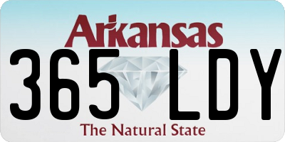 AR license plate 365LDY