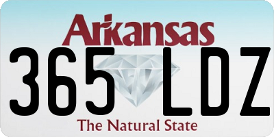 AR license plate 365LDZ
