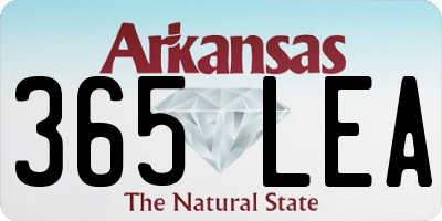 AR license plate 365LEA