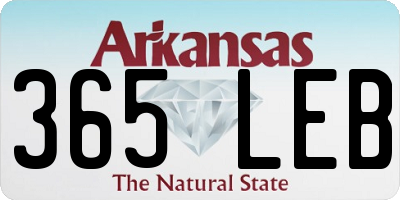 AR license plate 365LEB