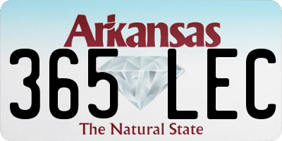 AR license plate 365LEC