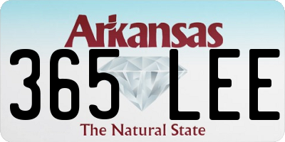 AR license plate 365LEE