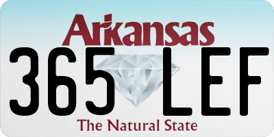 AR license plate 365LEF