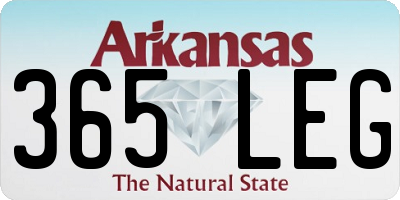 AR license plate 365LEG