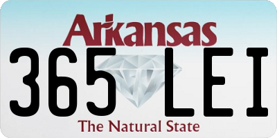 AR license plate 365LEI