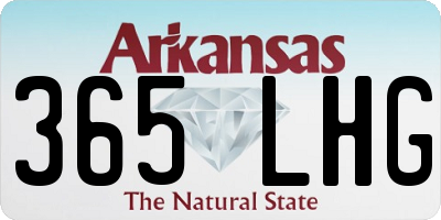 AR license plate 365LHG