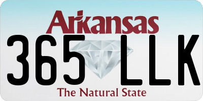 AR license plate 365LLK