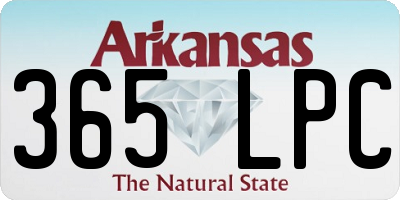 AR license plate 365LPC