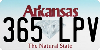 AR license plate 365LPV