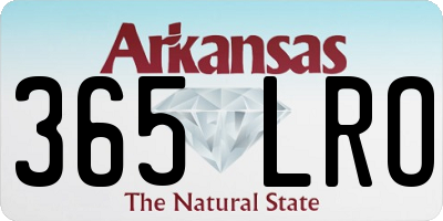 AR license plate 365LRO