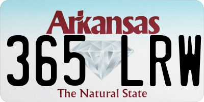 AR license plate 365LRW