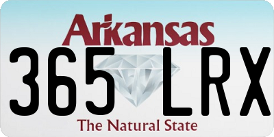 AR license plate 365LRX