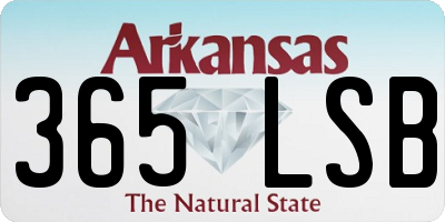 AR license plate 365LSB