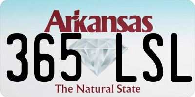 AR license plate 365LSL