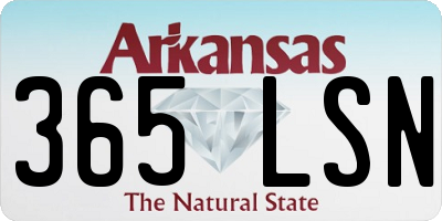 AR license plate 365LSN