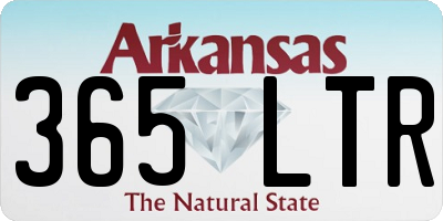 AR license plate 365LTR