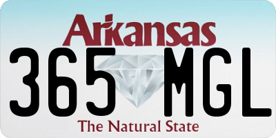 AR license plate 365MGL