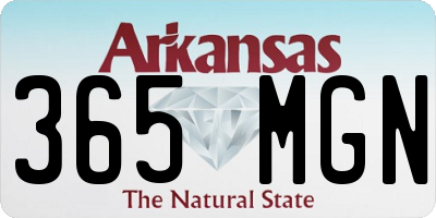 AR license plate 365MGN
